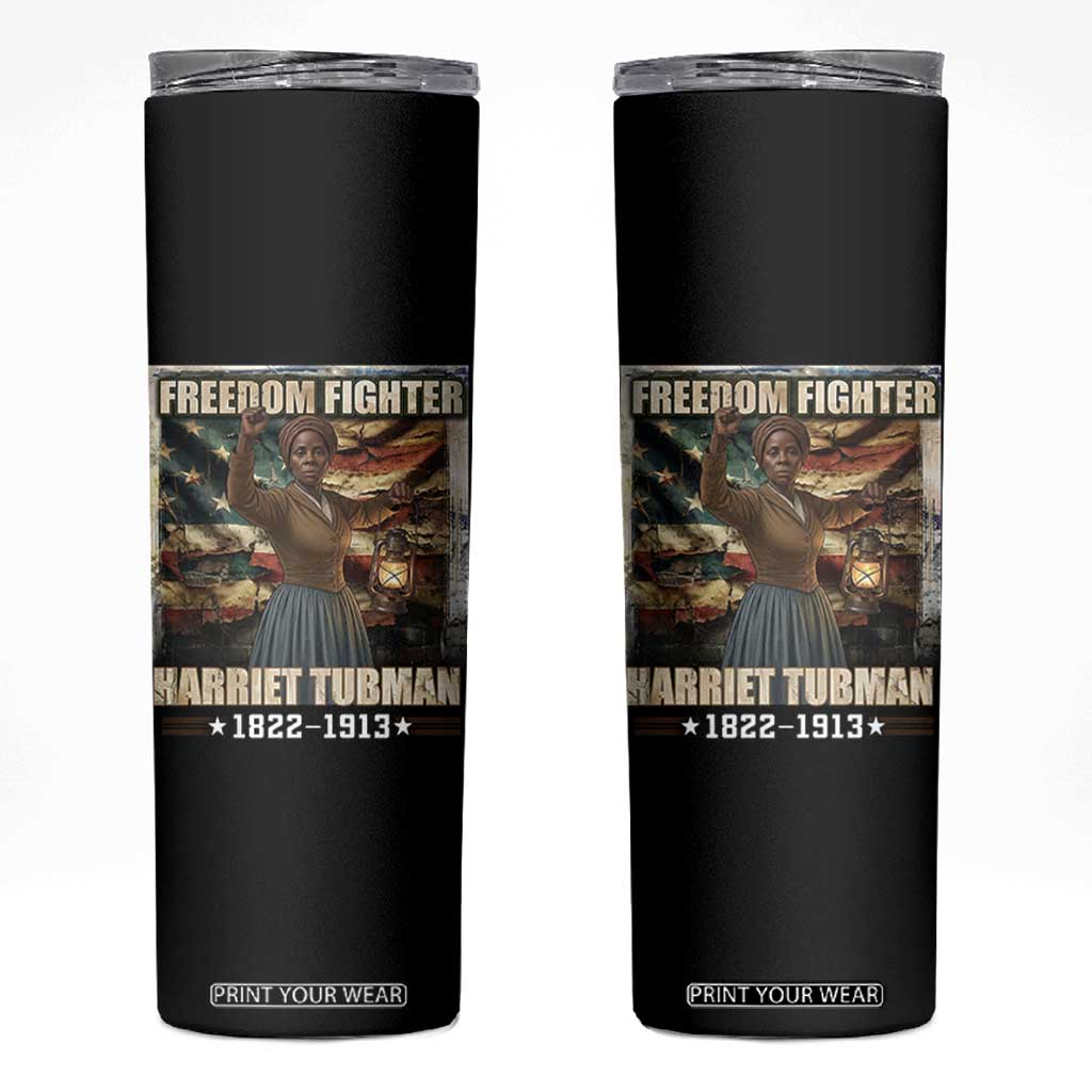 Harriet Tubman Skinny Tumbler Black History African American Leader Gift TS12 Black Print Your Wear