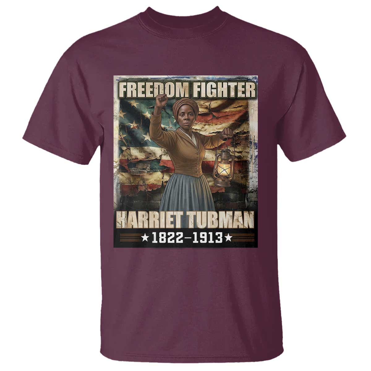 Harriet Tubman T Shirt Black History African American Leader Gift TS12 Maroon Print Your Wear