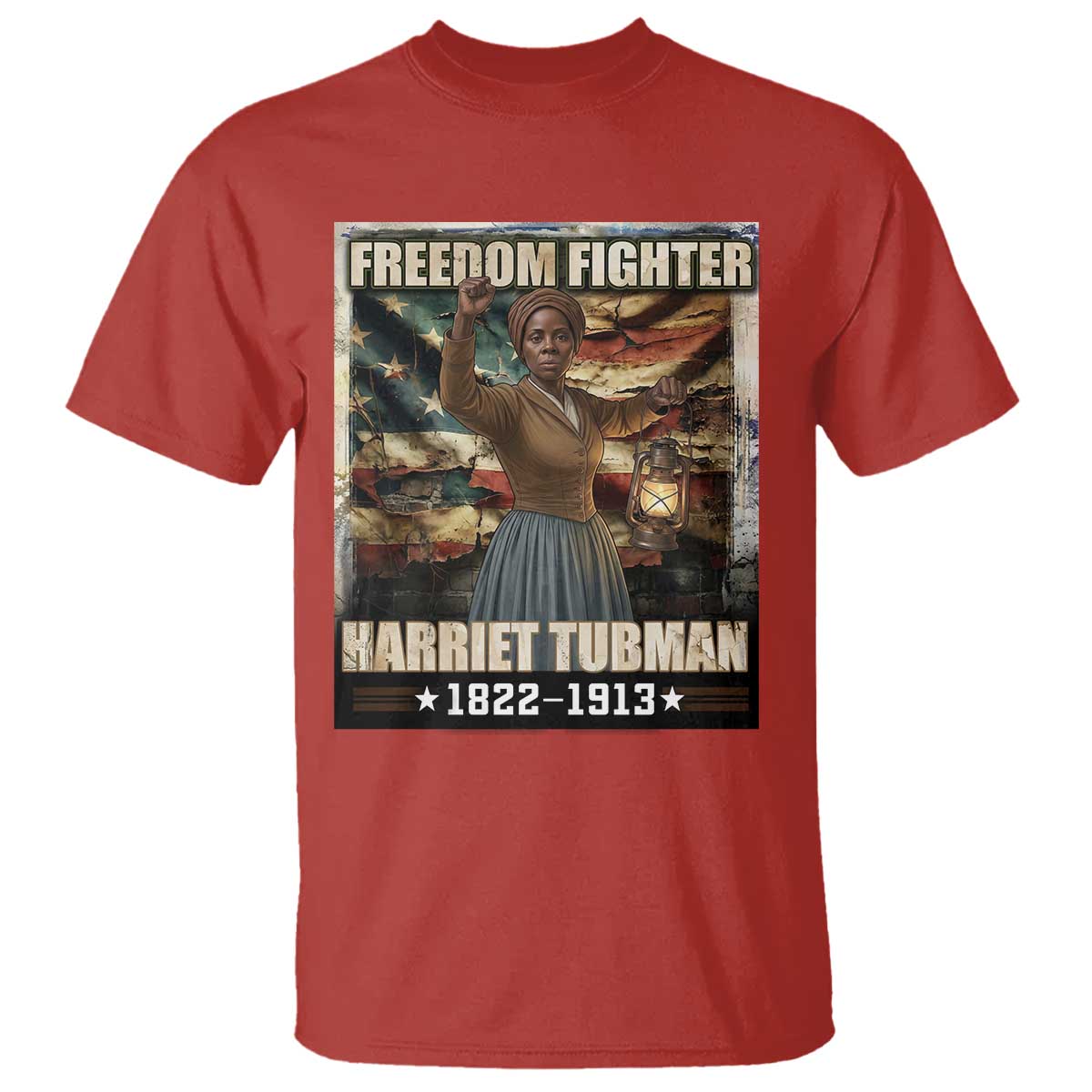 Harriet Tubman T Shirt Black History African American Leader Gift TS12 Red Print Your Wear