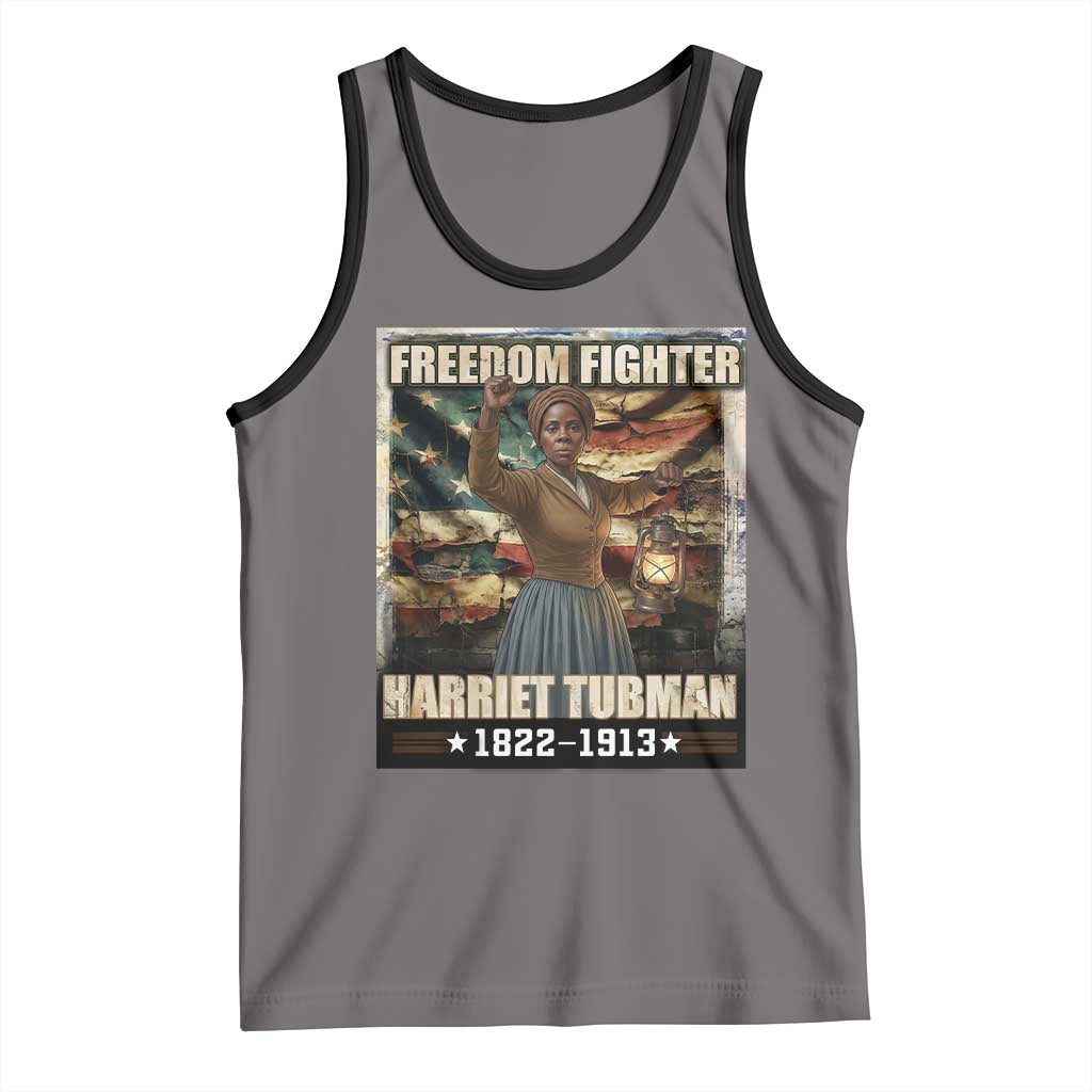 Harriet Tubman Tank Top Black History African American Leader Gift TS12 Deep Heather Black Print Your Wear