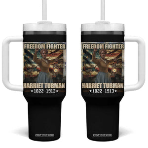 Harriet Tubman Tumbler With Handle Black History African American Leader Gift TS12 One Size: 40 oz Black Print Your Wear