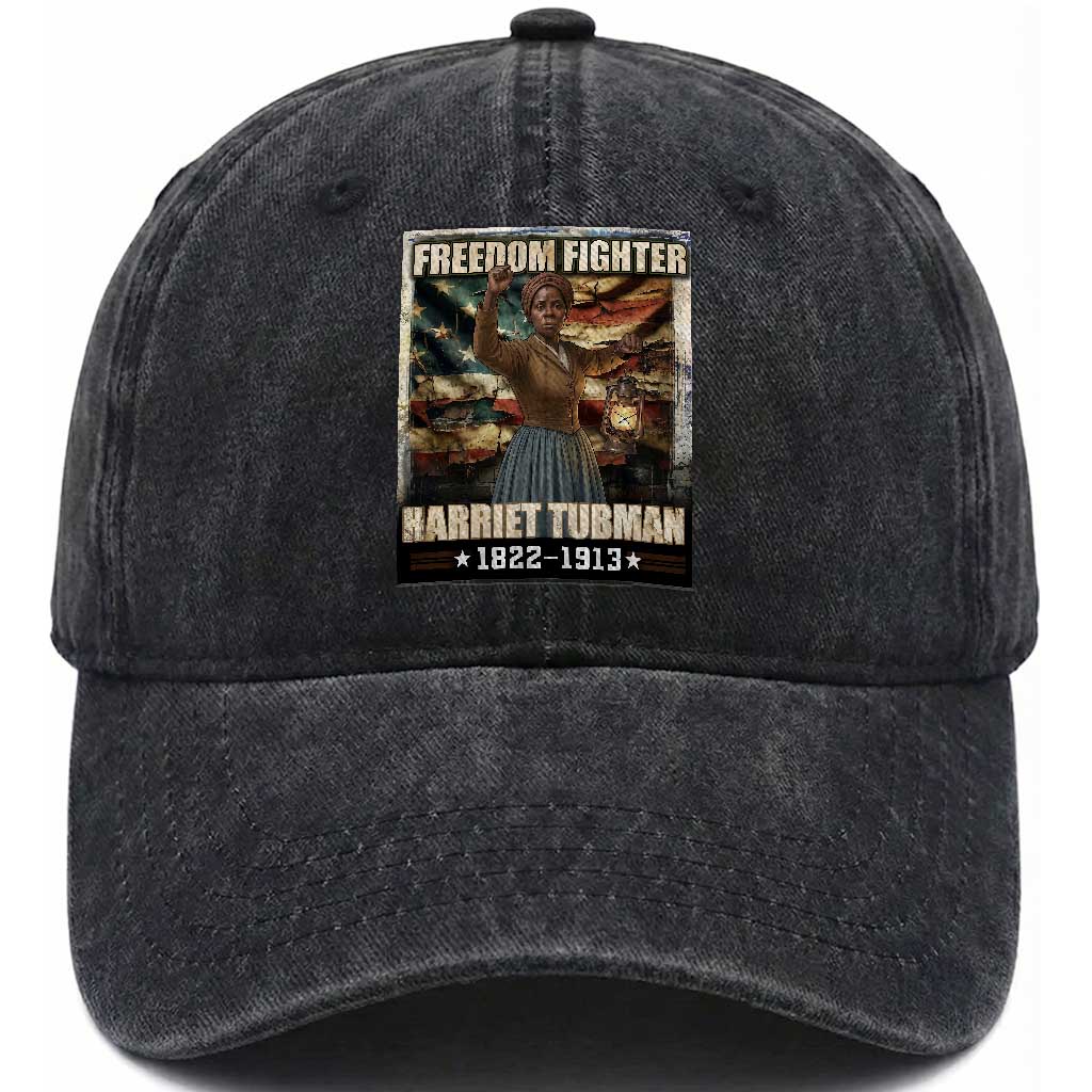 Harriet Tubman Washed Cotton Baseball Cap Black History African American Leader Gift TS12 Print Your Wear