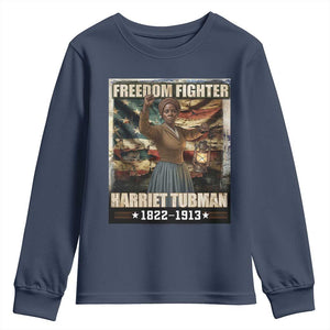 Harriet Tubman Youth Sweatshirt Black History African American Leader Gift TS12 Navy Print Your Wear