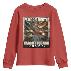 Harriet Tubman Youth Sweatshirt Black History African American Leader Gift TS12 Red Print Your Wear