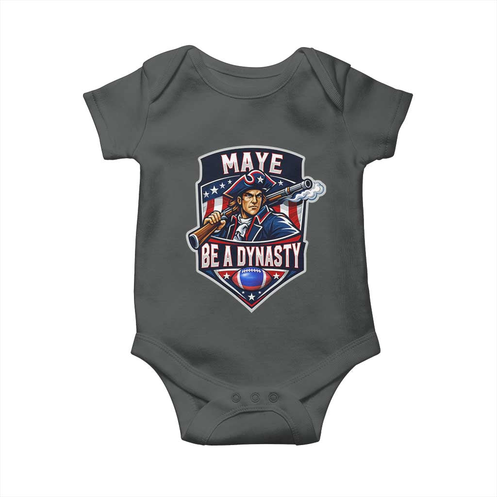 Maye Be A Dynasty Baby Onesie Quarterback Football Fan TS12 Dark Heather Print Your Wear