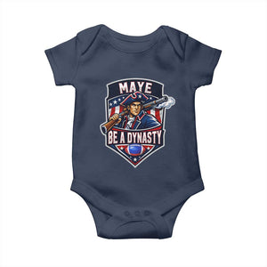Maye Be A Dynasty Baby Onesie Quarterback Football Fan TS12 Navy Print Your Wear