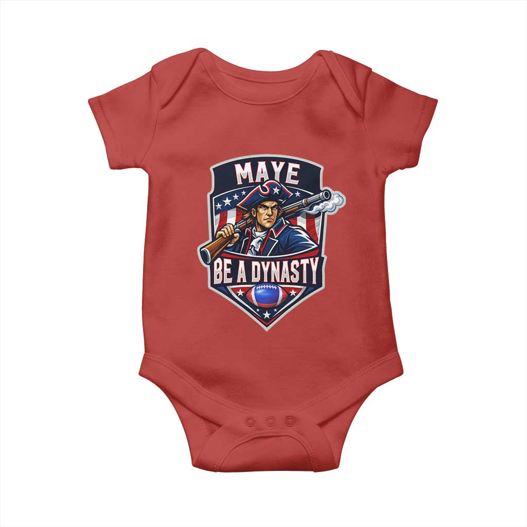 Maye Be A Dynasty Baby Onesie Quarterback Football Fan TS12 Red Print Your Wear