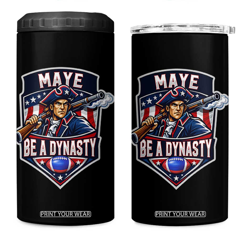 Maye Be A Dynasty 4 in 1 Can Cooler Tumbler Quarterback Football Fan TS12 One Size: 16 oz Black Print Your Wear