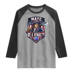 Maye Be A Dynasty Raglan Shirt Quarterback Football Fan TS12 Sport Gray Black Print Your Wear