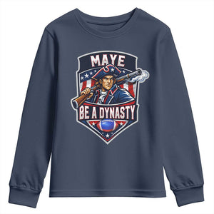 Maye Be A Dynasty Youth Sweatshirt Quarterback Football Fan TS12 Navy Print Your Wear