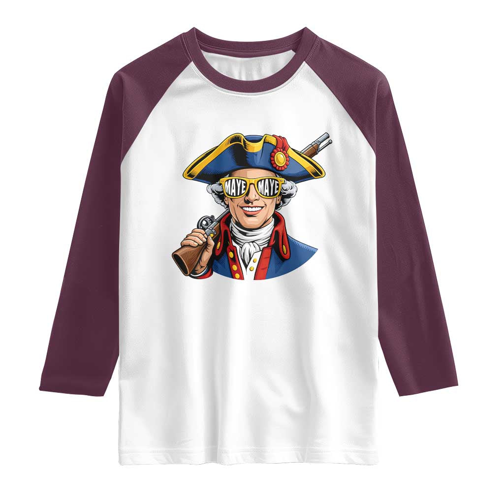 Proud Maye Lover Raglan Shirt Football Fan Supporter TS12 White Maroon Print Your Wear