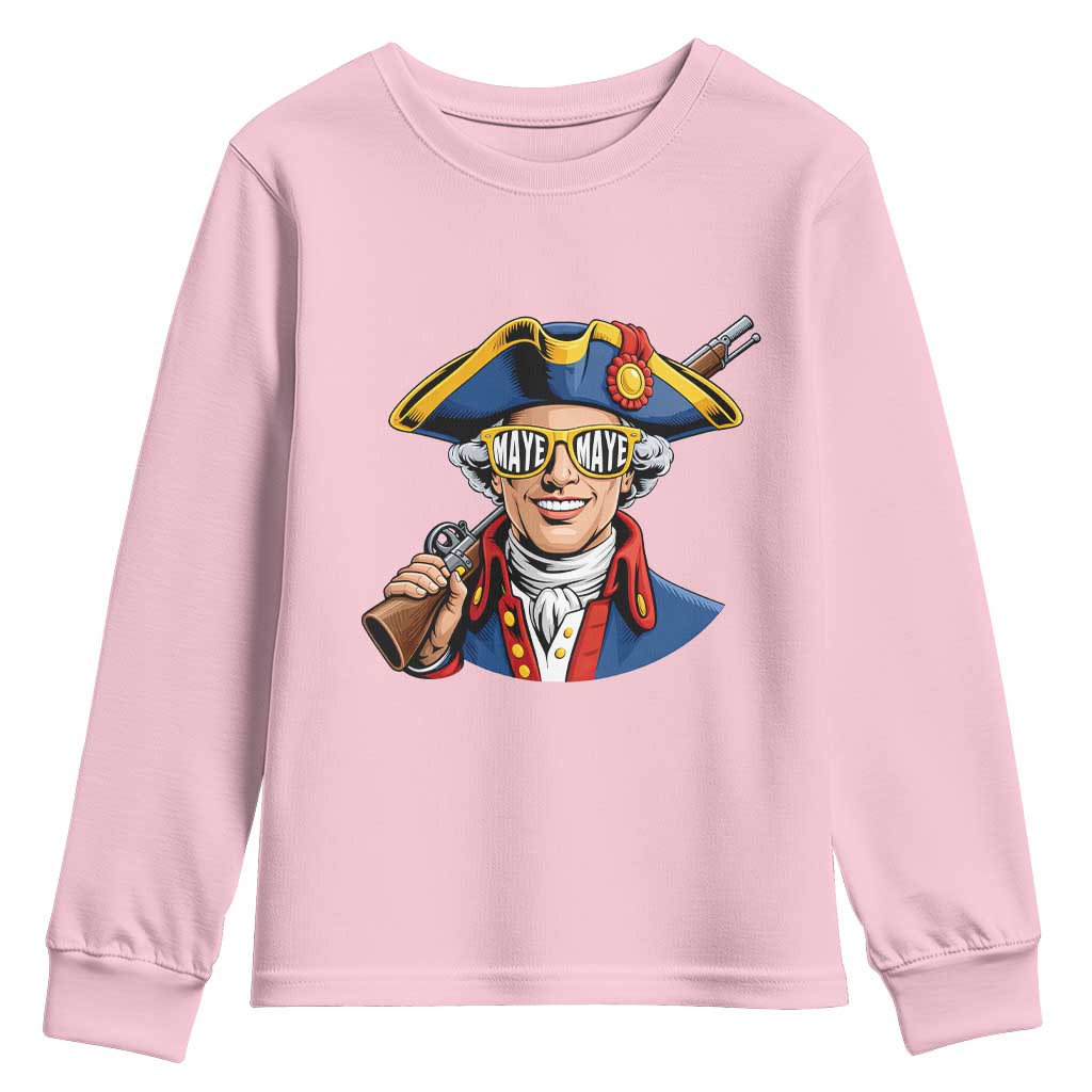 Proud Maye Lover Youth Sweatshirt Football Fan Supporter TS12 Light Pink Print Your Wear