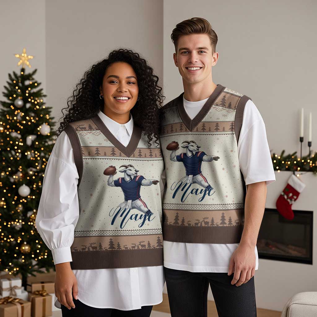 Dedicated Maye Lover V-Neck Knit Sweater Vest Football Fan Supporter TS12 Mocha Mousse Print Your Wear