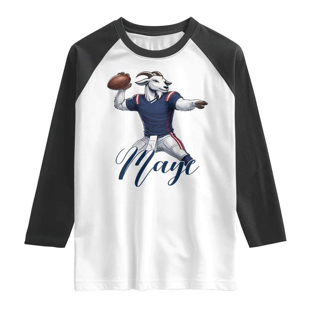 Dedicated Maye Lover Raglan Shirt Football Fan Supporter TS12 White Black Print Your Wear