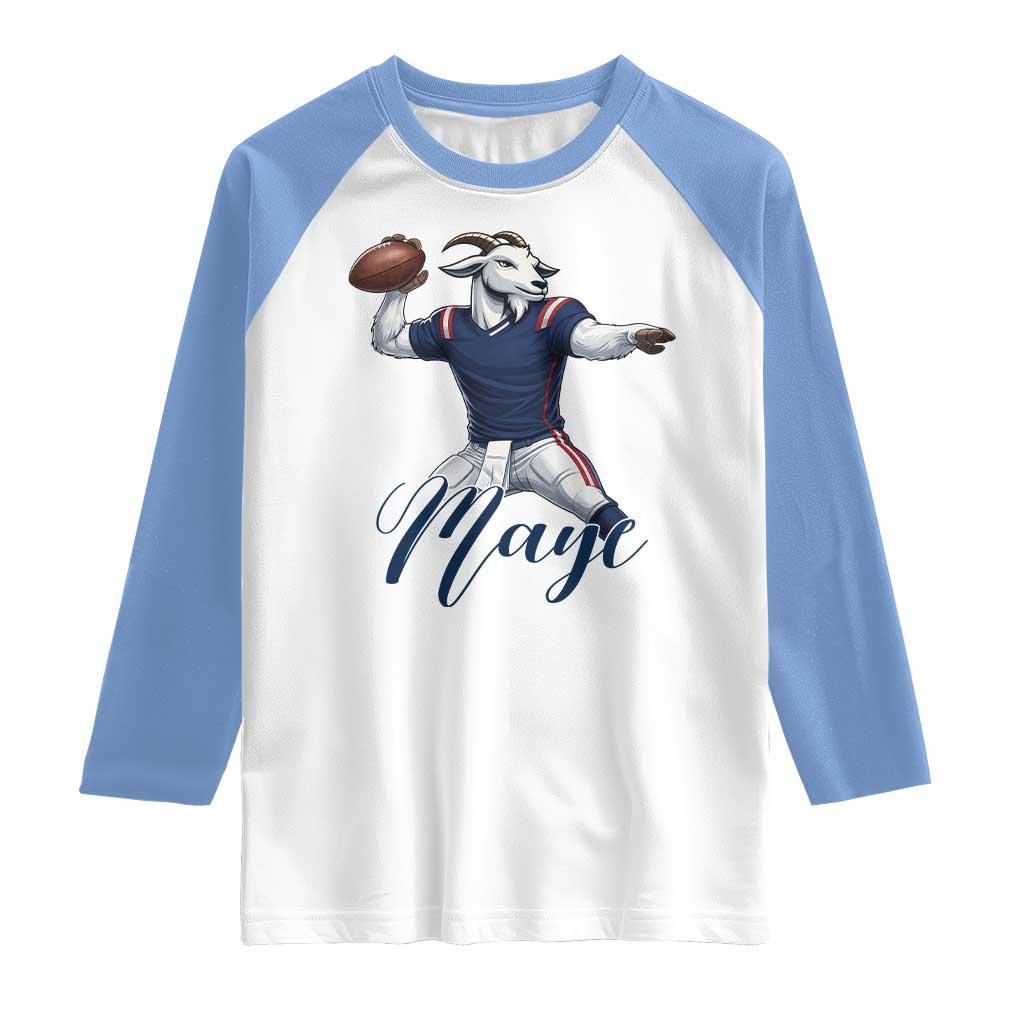 Dedicated Maye Lover Raglan Shirt Football Fan Supporter TS12 White Carolina Blue Print Your Wear