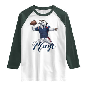 Dedicated Maye Lover Raglan Shirt Football Fan Supporter TS12 White Dark Forest Green Print Your Wear