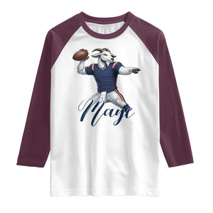 Dedicated Maye Lover Raglan Shirt Football Fan Supporter TS12 White Maroon Print Your Wear