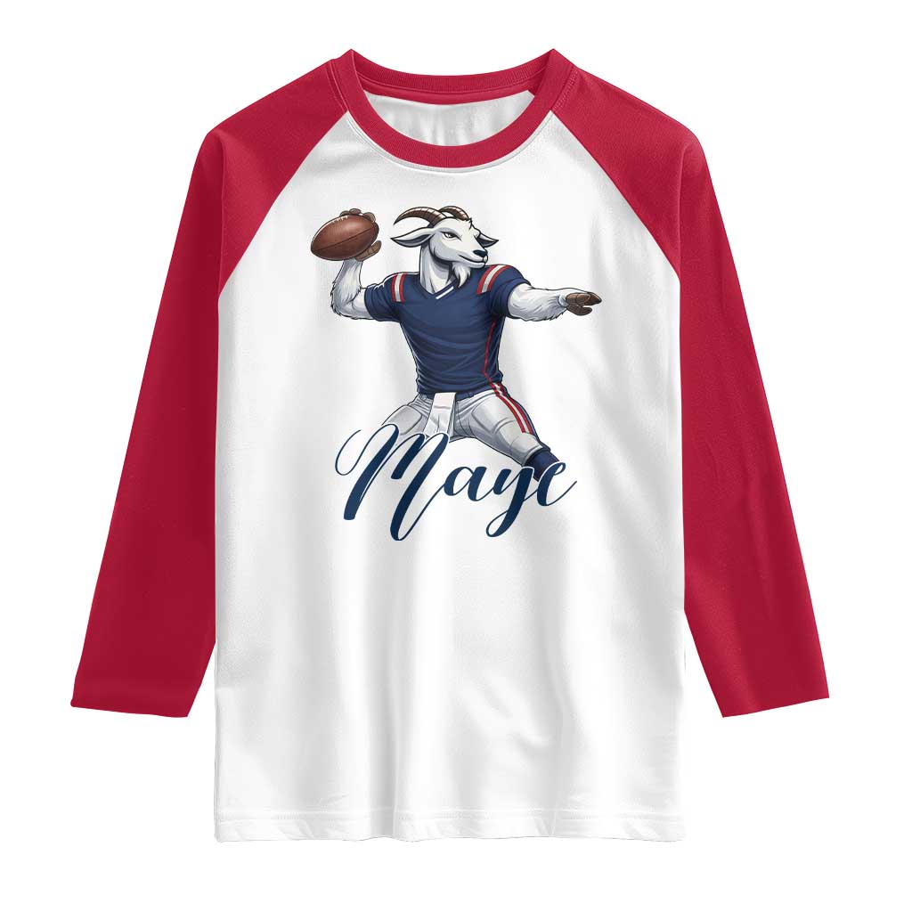 Dedicated Maye Lover Raglan Shirt Football Fan Supporter TS12 White Red Print Your Wear