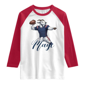 Dedicated Maye Lover Raglan Shirt Football Fan Supporter TS12 White Red Print Your Wear