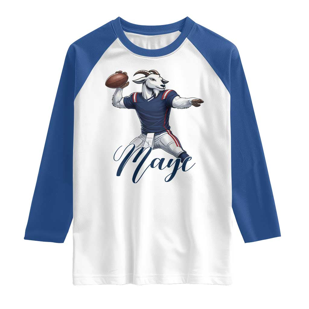 Dedicated Maye Lover Raglan Shirt Football Fan Supporter TS12 White Royal Print Your Wear