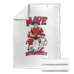 Maye Be A Dynasty Throw Blanket Funny QB Football Fan TS12 Black Print Your Wear