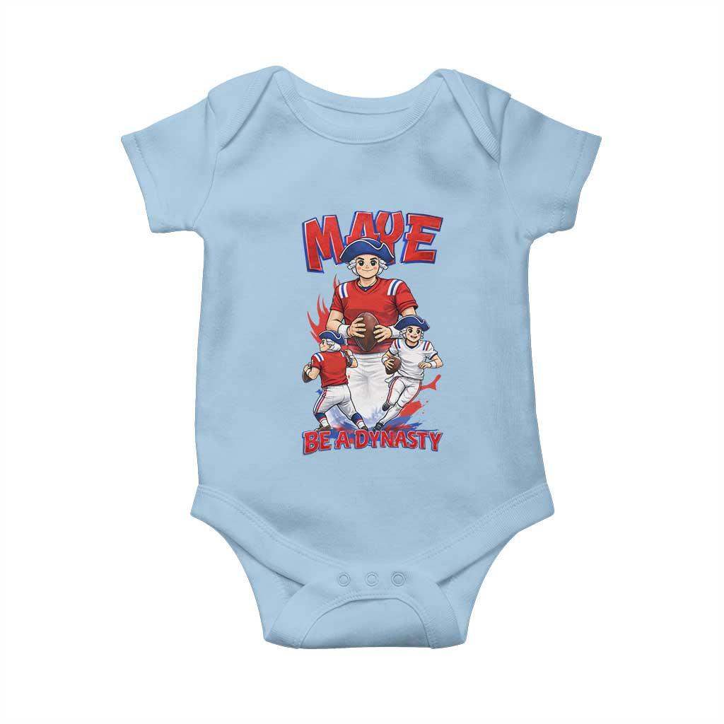 Maye Be A Dynasty Baby Onesie Funny QB Football Fan TS12 Light Blue Print Your Wear