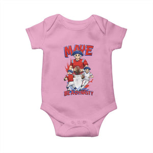 Maye Be A Dynasty Baby Onesie Funny QB Football Fan TS12 Light Pink Print Your Wear