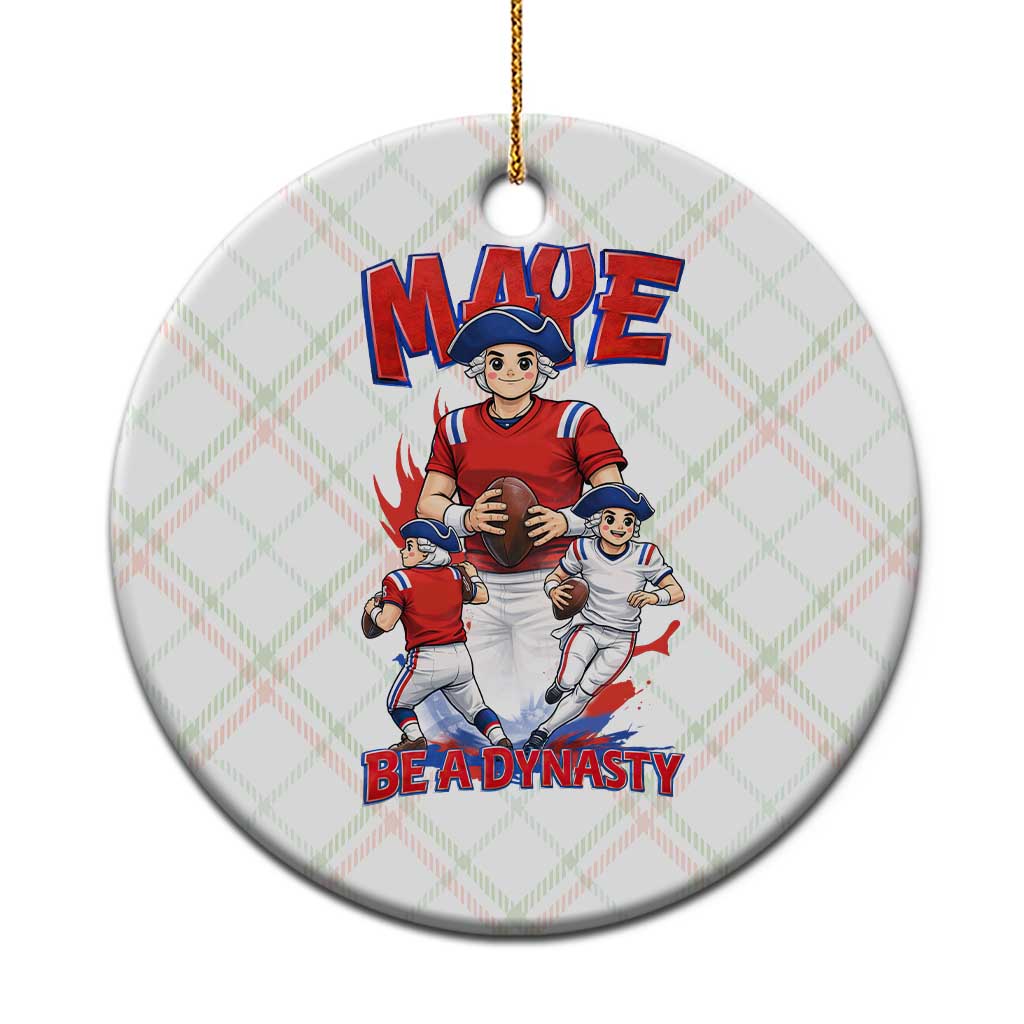 Maye Be A Dynasty Ceramic Ornament Funny QB Football Fan TS12 1pc Christmas Plaid Print Your Wear