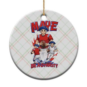 Maye Be A Dynasty Ceramic Ornament Funny QB Football Fan TS12 1pc Christmas Plaid Print Your Wear