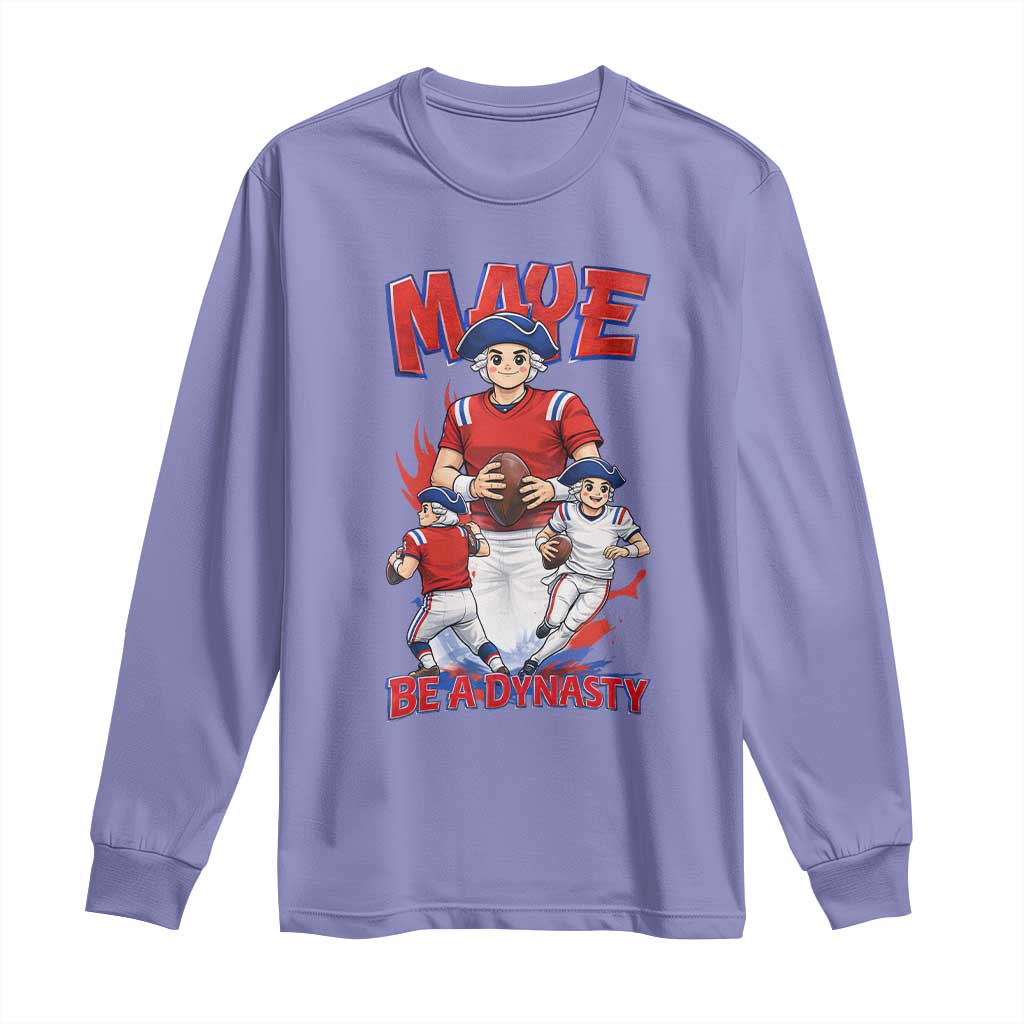 Maye Be A Dynasty Long Sleeve Shirt Funny QB Football Fan TS12 Violet Print Your Wear