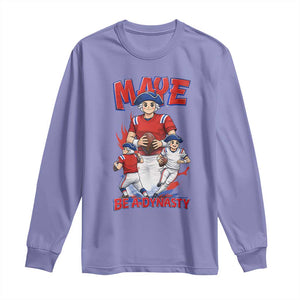 Maye Be A Dynasty Long Sleeve Shirt Funny QB Football Fan TS12 Violet Print Your Wear