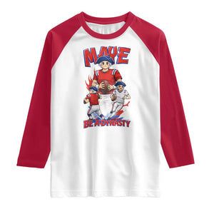 Maye Be A Dynasty Raglan Shirt Funny QB Football Fan TS12 White Red Print Your Wear