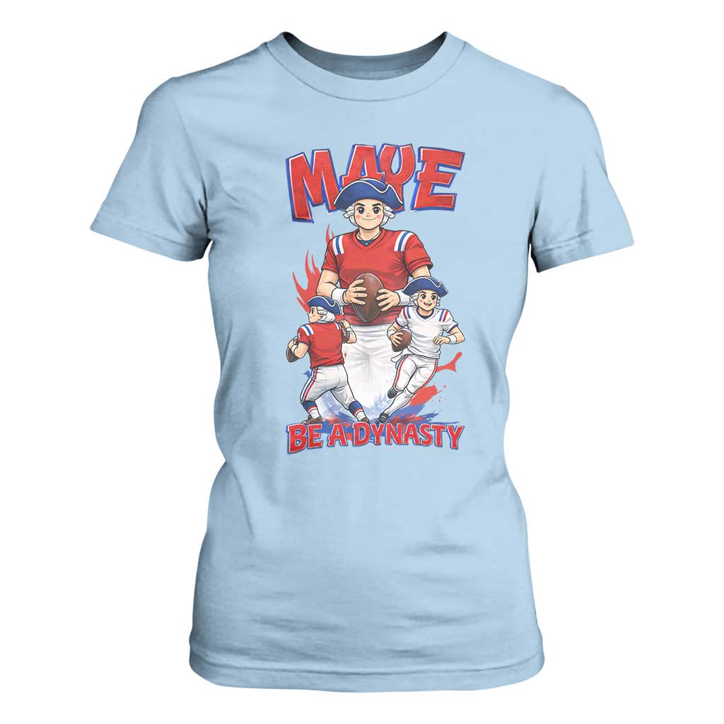 Maye Be A Dynasty T Shirt For Women Funny QB Football Fan TS12 Light Blue Print Your Wear