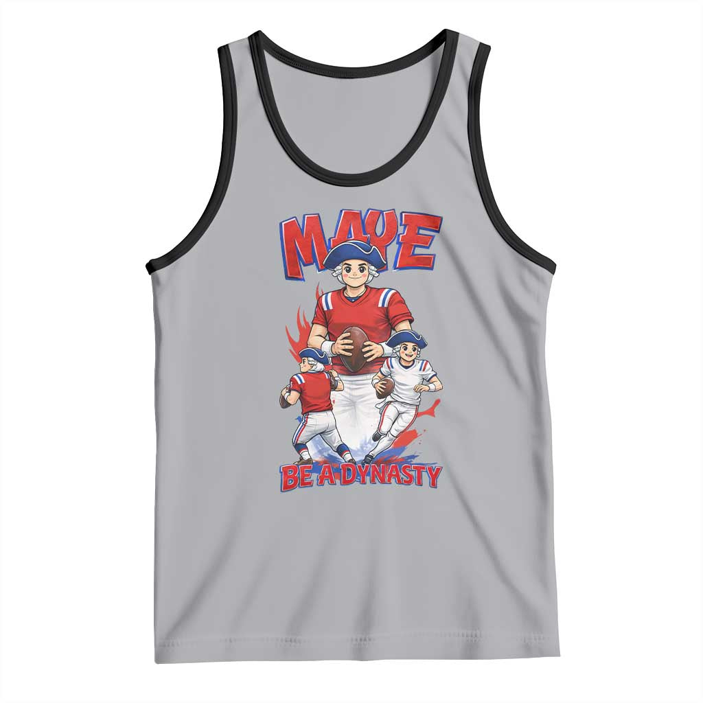 Maye Be A Dynasty Tank Top Funny QB Football Fan TS12 Athletic Heather Black Print Your Wear