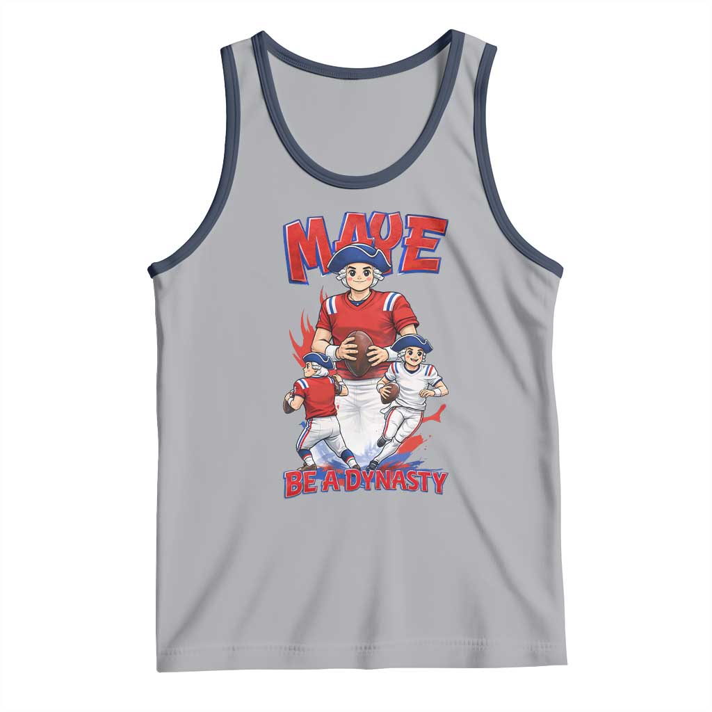 Maye Be A Dynasty Tank Top Funny QB Football Fan TS12 Athletic Heather Navy Print Your Wear