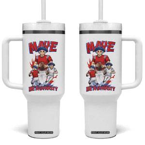 Maye Be A Dynasty Tumbler With Handle Funny QB Football Fan TS12 One Size: 40 oz White Print Your Wear