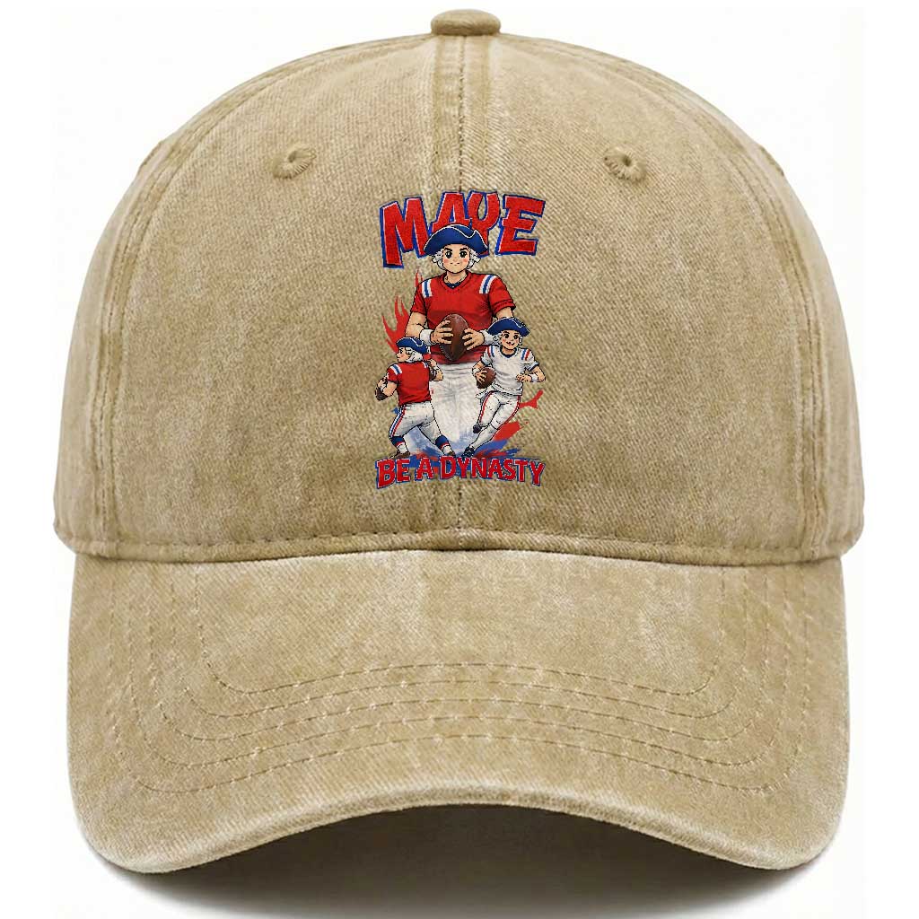 Maye Be A Dynasty Washed Cotton Baseball Cap Funny QB Football Fan TS12 Print Your Wear