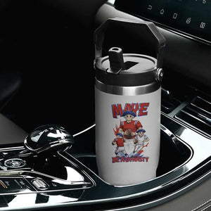Maye Be A Dynasty Flip Straw Tumbler Funny QB Football Fan TS12 Print Your Wear