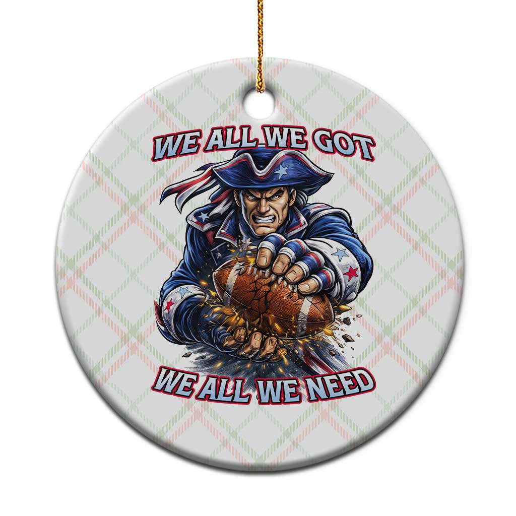 We All We Got We All We Need Ceramic Ornament Football Fan TS12 1pc Christmas Plaid Print Your Wear