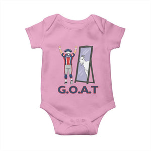 Number Ten Mirror Goat Baby Onesie Football Lover Gift TS12 Light Pink Print Your Wear