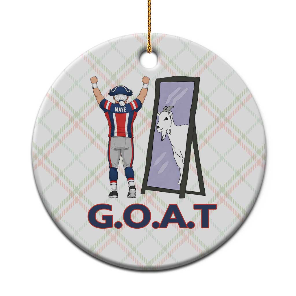 Number Ten Mirror Goat Ceramic Ornament Football Lover Gift TS12 1pc Christmas Plaid Print Your Wear