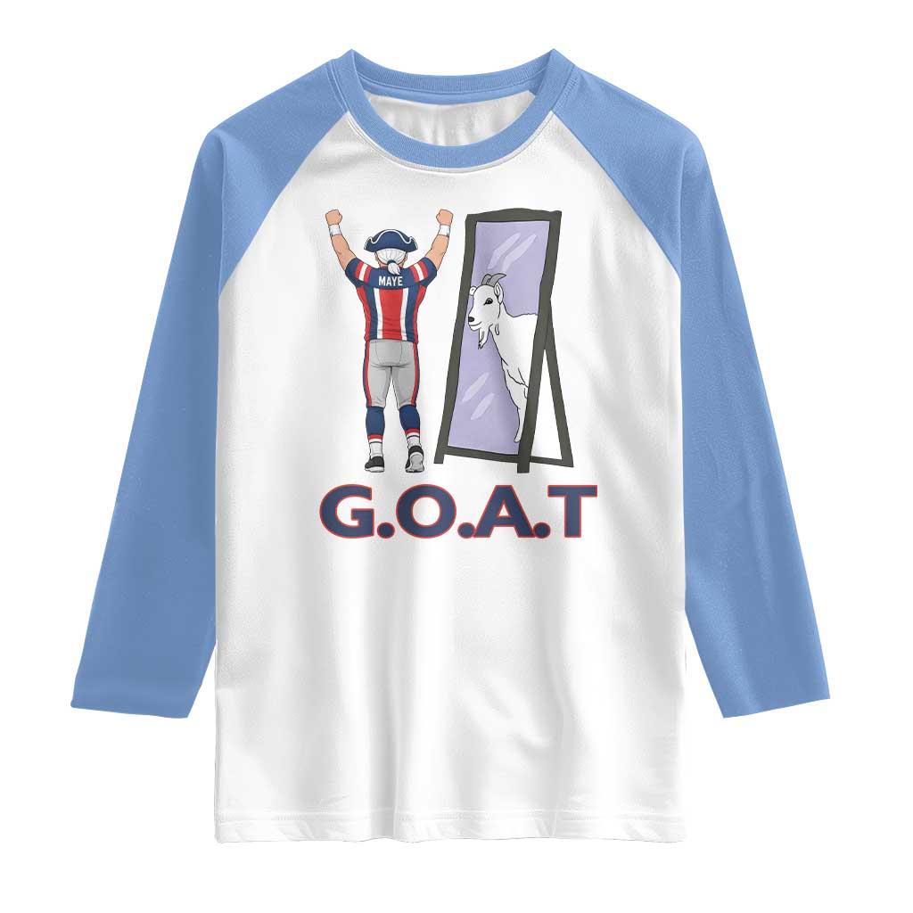 Number Ten Mirror Goat Raglan Shirt Football Lover Gift TS12 White Carolina Blue Print Your Wear