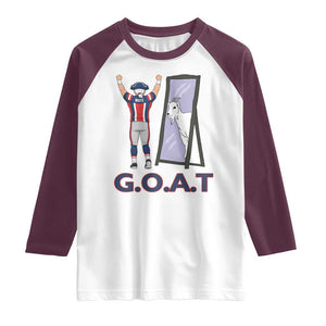 Number Ten Mirror Goat Raglan Shirt Football Lover Gift TS12 White Maroon Print Your Wear
