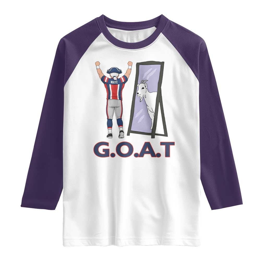 Number Ten Mirror Goat Raglan Shirt Football Lover Gift TS12 White Purple Print Your Wear