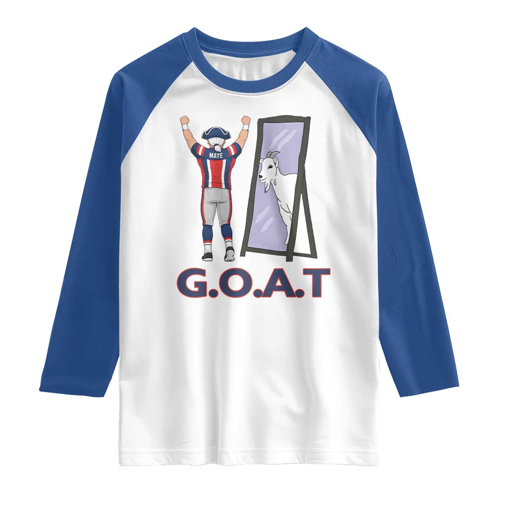 Number Ten Mirror Goat Raglan Shirt Football Lover Gift TS12 White Royal Print Your Wear