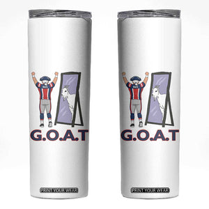 Number Ten Mirror Goat Skinny Tumbler Football Lover Gift TS12 White Print Your Wear