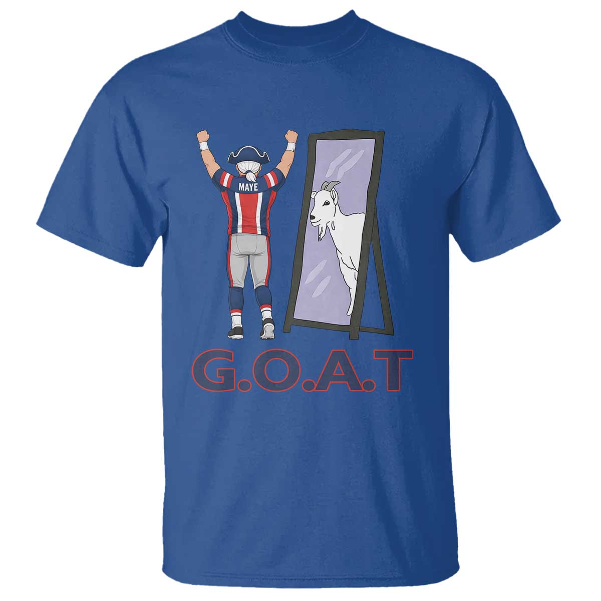 Number Ten Mirror Goat T Shirt Football Lover Gift TS12 Royal Blue Print Your Wear