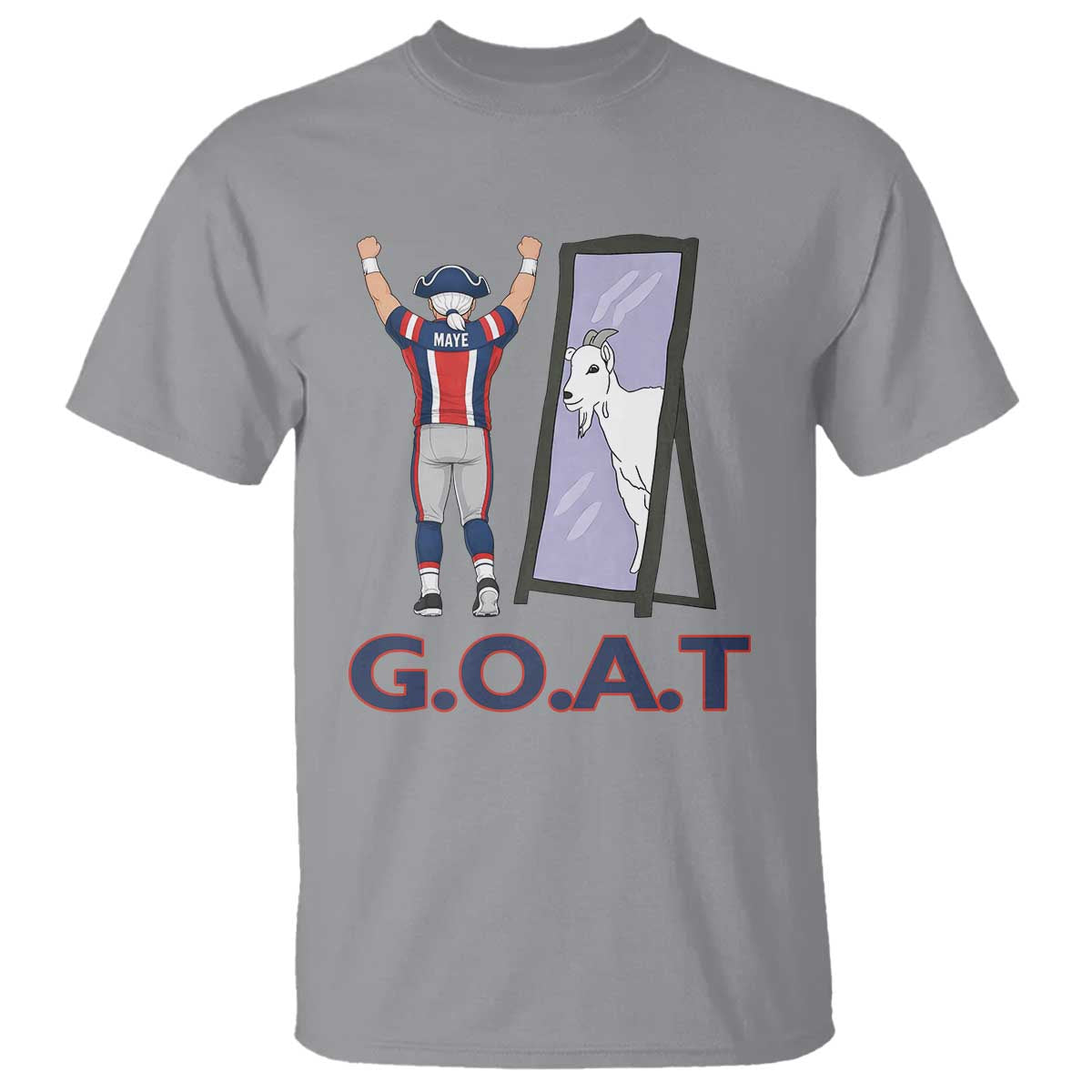 Number Ten Mirror Goat T Shirt Football Lover Gift TS12 Sport Gray Print Your Wear
