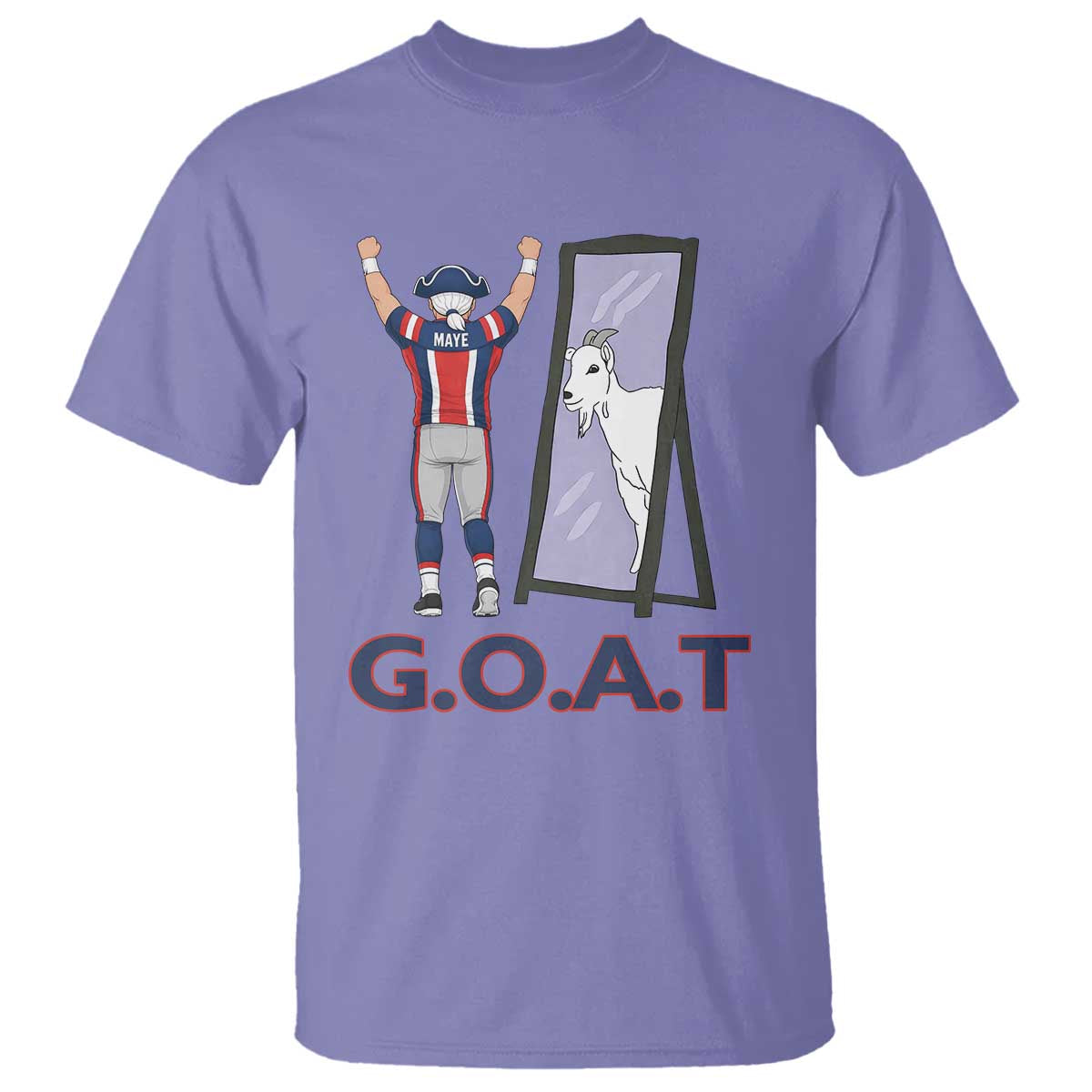 Number Ten Mirror Goat T Shirt Football Lover Gift TS12 Violet Print Your Wear