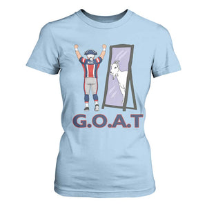 Number Ten Mirror Goat T Shirt For Women Football Lover Gift TS12 Light Blue Print Your Wear